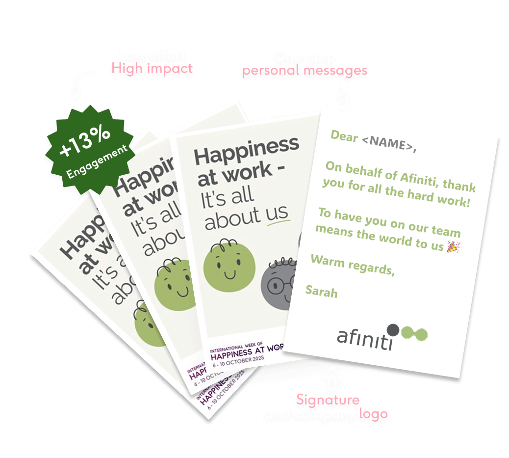 Greetings Card created using Moonpig for Business